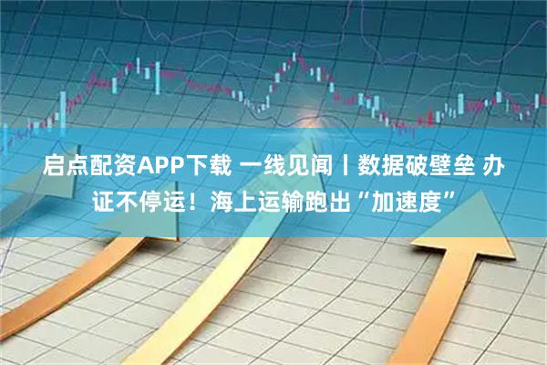 启点配资APP下载 一线见闻丨数据破壁垒 办证不停运！海上运输跑出“加速度”