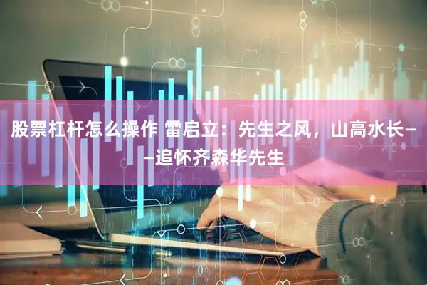 股票杠杆怎么操作 雷启立：先生之风，山高水长——追怀齐森华先生