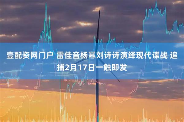 壹配资网门户 雷佳音杨幂刘诗诗演绎现代谍战 追捕2月17日一触即发